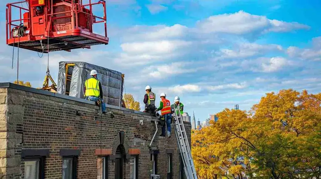 Apex Roofers flat commercial roof view 2